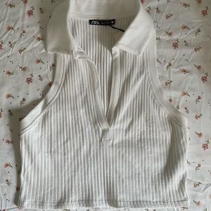 Zara white top